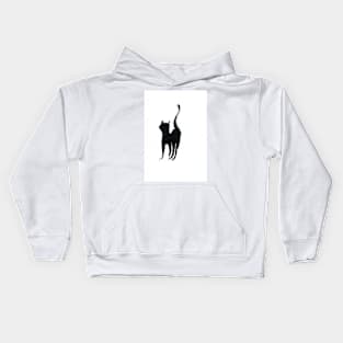 Cleo the black cat Kids Hoodie